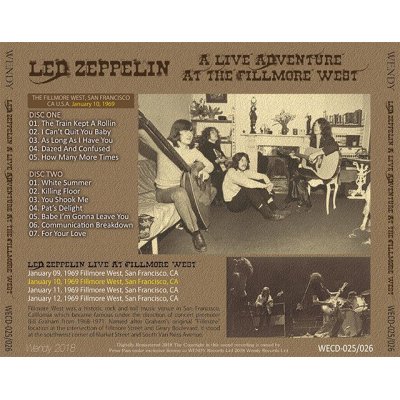 画像2: LED ZEPPELIN / A LIVE ADVENTURE AT THE FILLMORE WEST 【2CD】