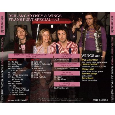 画像2: PAUL McCARTNEY / FRANKFURT SPECIAL 1972 【2CD】