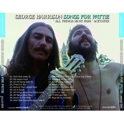 画像2: GEORGE HARRISON / SONGS FOR PATTIE 【1CD】