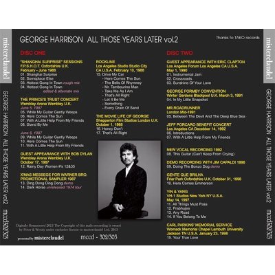 画像2: GEORGE HARRISON ALL THOSE YEARS LATER VOL.2 1986-1998 2CD