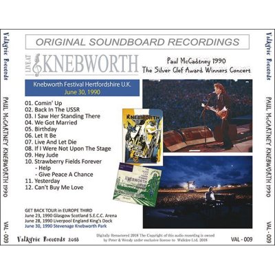 画像2: PAUL McCARTNEY / KNEBWORTH 1990 【1CD】