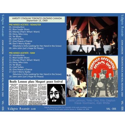 画像2: JOHN LENNON / TORONTO ROCK AND ROLL REVIVAL 1969 【1CD】