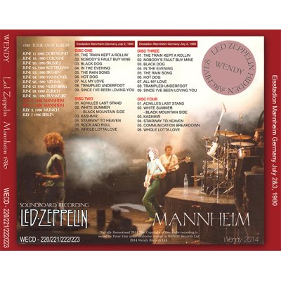 画像2: LED ZEPPELIN / MANNHEIM TWO DAYS 【4CD】