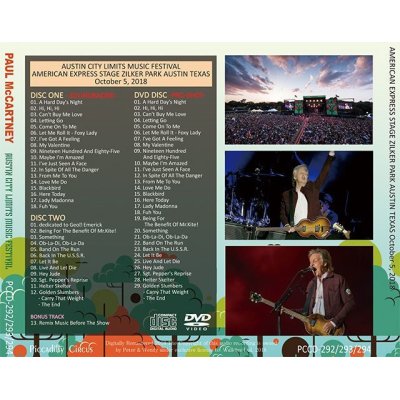 画像2: PAUL McCARTNEY / AUSTIN CITY LIMITS MUSIC FESTIVAL 2018 【2CD+DVD】