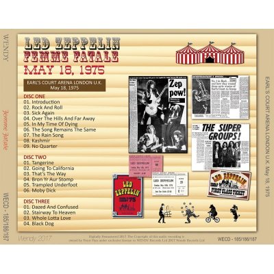 画像2: LED ZEPPELIN / EALR'S COURT May 18, 1975 【3CD】