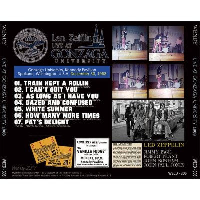 画像2: LED ZEPPELIN / LIVE AT GONZAGA UNIVERSITY 1968 【1CD】