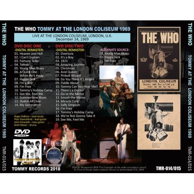 画像2: THE WHO / TOMMY AT THE LONDON COLISEUM 1969 【2DVD】