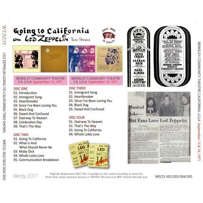 画像2: LED ZEPPELIN / GOING TO CALIFORNIA 1971 TWO SHOWS 【4CD】