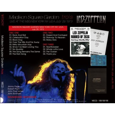 画像2: LED ZEPPELIN / MADISON SQUARE GARDEN trois 【3CD】