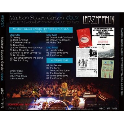 画像2: LED ZEPPELIN / MADISON SQUARE GARDEN deux 【3CD】