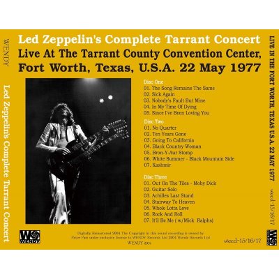 画像2: LED ZEPPELIN / COMPLETE TARRANT CONCERT 【3CD】