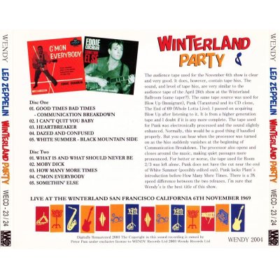 画像2: LED ZEPPELIN / WINTERLAND PARTY 【2CD】