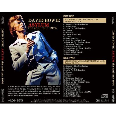 画像2: DAVID BOWIE / ASYLUM THE SOUL TOUR 1974 【2CD】