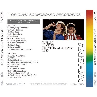 画像2: WHAM! / LIVE AT BRIXTON ACADEMY 1986 【2CD】