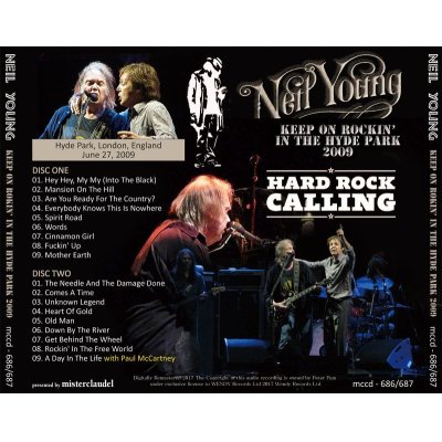 画像2: NEIL YOUNG / KEEP ON ROCKIN' IN THE HYDE PARK 2009 【2CD】
