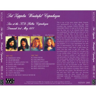 画像2: LED ZEPPELIN / WONDERFUL COPENHAGEN 【2CD】