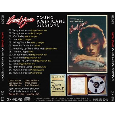 画像2: DAVID BOWIE / YOUNG AMERICANS SESSIONS 【1CD】