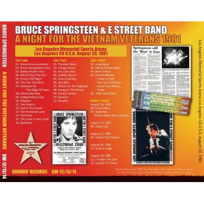 画像2: BRUCE SPRINGSTEEN / A NIGHT FOR THE VIETNAM VETERANS 1981 【3CD】