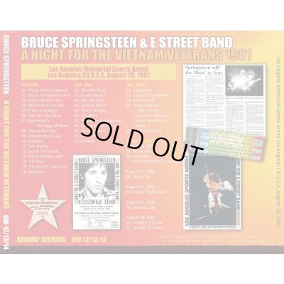 画像2: BRUCE SPRINGSTEEN / A NIGHT FOR THE VIETNAM VETERANS 1981 【3CD】