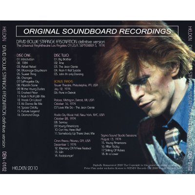 画像2: DAVID BOWIE / STRANGE FASCINATION definitive version 【2CD】