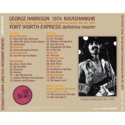 画像2: GEORGE HARRISON 1974 FORTWORTH EXPRESS definitive master 2CD