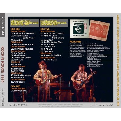 画像2: GEORGE HARRISON 1974 ROCKN' ROUGE 2CD+POSTER