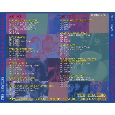 画像2: THE BEATLES / PSYCHEDELIC YEARS MULTI TRACKS SEPARATED II 【2CD】