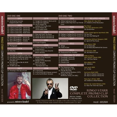 画像2: RINGO STARR / COMPLETE PROMO CLIP COLLECTION 【2DVD】