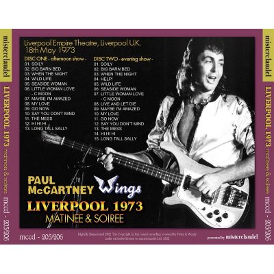 画像2: PAUL McCARTNEY / LIVERPOOL 1973 matinee & soiree 【2CD】