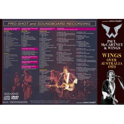 画像2: PAUL McCARTNEY / WINGS OVER AUSTRALIA 1975 【3CD+2DVD】