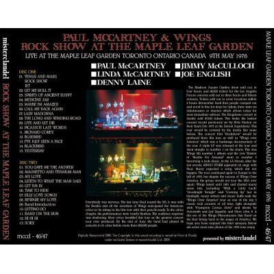 画像2: PAUL McCARTNEY / ROCK SHOW AT THE MAPLE LEAF GARDEN 【2CD】