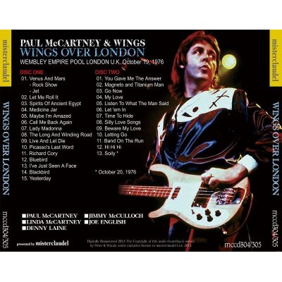 画像2: PAUL McCARTNEY / WINGS OVER LONDON 1976 【2CD】