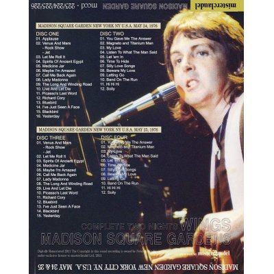 画像2: PAUL McCARTNEY / MADISON SQUARE GARDEN complete two nights 【4CD】