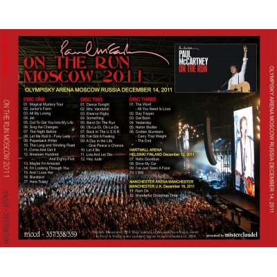 画像2: PAUL McCARTNEY / ON THE RUN MOSCOW 2011 【3CD】