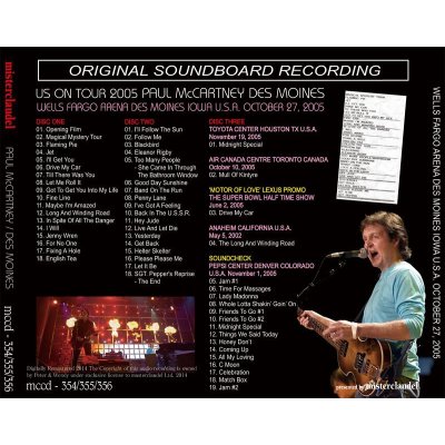 画像2: PAUL McCARTNEY / DES MOINES 2005 【3CD】