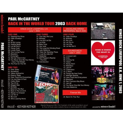 画像2: PAUL McCARTNEY / KINGS DOCK LIVERPOOL 2003 【4CD】