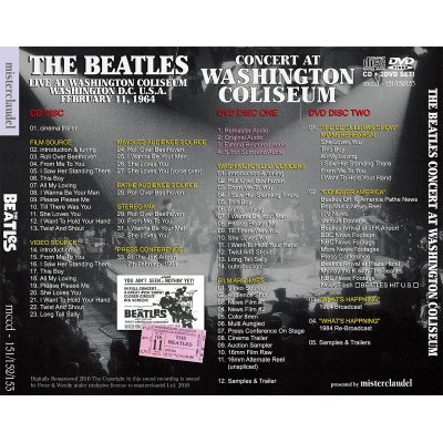 画像2: THE BEATLES / CONCERT AT WASHINGTON COLISEUM 【CD+2DVD】