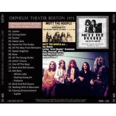 画像2: MOTT THE HOOPLE ORPHEUM THEATER BOSTON 1973 【CD】