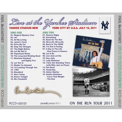 画像2: PAUL McCARTNEY / LIVE AT THE YANKEE STADIUM 2011 【2CD】