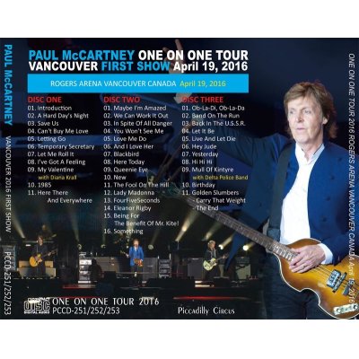 画像2: PAUL McCARTNEY / ONE ON ONE VANCOUVER 2016 FIRST SHOW 【3CD】