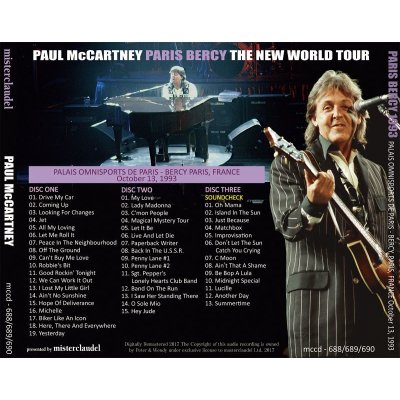 画像2: PAUL McCARTNEY / PARIS BERCY 1993 【3CD】