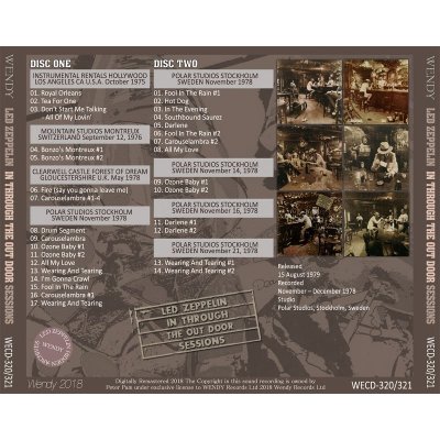 画像2: LED ZEPPELIN / IN THROUGH THE OUT DOOR SESSIONS 【2CD】