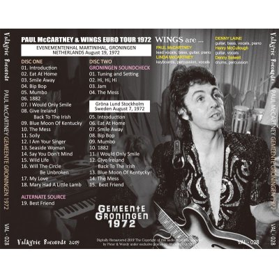 画像2: PAUL McCARTNEY / GEMEENTE GRONINGEN 1972 【2CD】