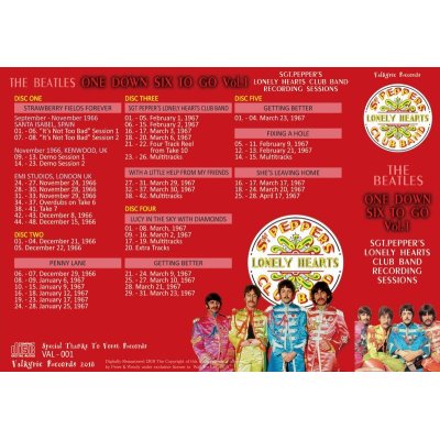 画像2: THE BEATLES / ONE DOWN, SIX TO GO Vol.1 【5CD】