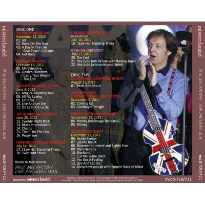 画像2: PAUL McCARTNEY / LIVE ARCHIVES Vol.6 【2CD】