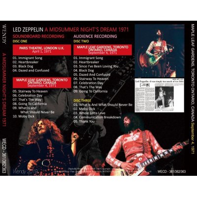 画像2: LED ZEPPELIN / MIDSUMMER NIGHT'S DREAM 1971 【3CD】