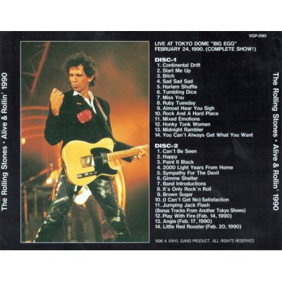 画像2: VGP-090 THE ROLLING STONES / STEEL WHEELS ALIVE AND ROLLIN 1990