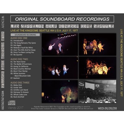 画像4: LED ZEPPELIN / YOUR KINGDOM COME SEATTLE 1977 【3CD+3DVD】
