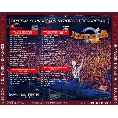 画像2: PAUL McCARTNEY / BONNAROO FESTIVAL 2013 【CD+DVD】