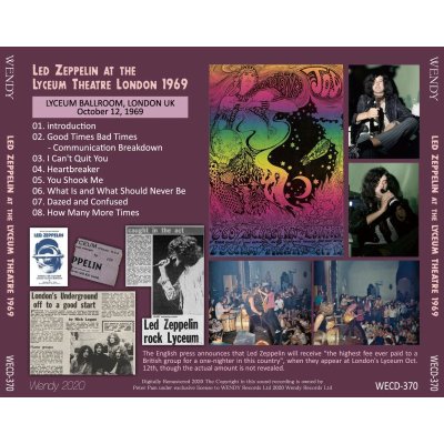 画像2: LED ZEPPELIN 1969 AT THE LYCEUM THEATRE CD